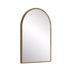 Specchio ovale/ad arco in ferro battuto, Specchio effetto antico, Specchio da parete per bagno/camera da letto/soggiorno, Argento/Oro - ModernLuxe