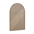 Specchio ovale/ad arco in ferro battuto, Specchio effetto antico, Specchio da parete per bagno/camera da letto/soggiorno, Argento/Oro - ModernLuxe