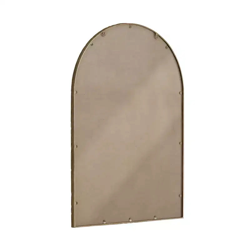 Specchio ovale/ad arco in ferro battuto, Specchio effetto antico, Specchio da parete per bagno/camera da letto/soggiorno, Argento/Oro - ModernLuxe