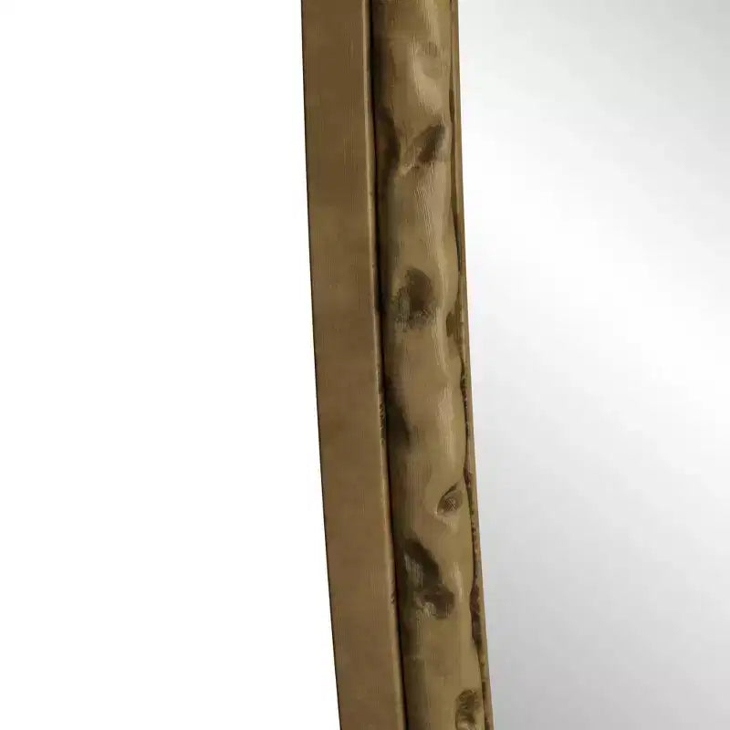 Specchio ovale/ad arco in ferro battuto, Specchio effetto antico, Specchio da parete per bagno/camera da letto/soggiorno, Argento/Oro - ModernLuxe