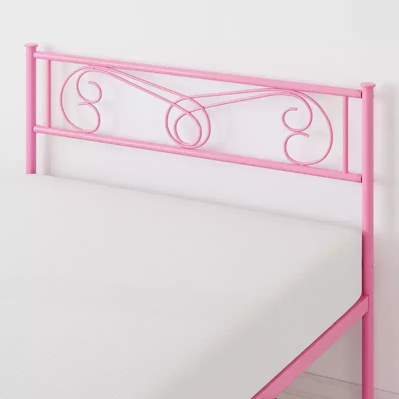 Telaio del letto a piattaforma con testiera e pediera, base per materasso senza bisogno di rete, antirumore, montaggio semplice