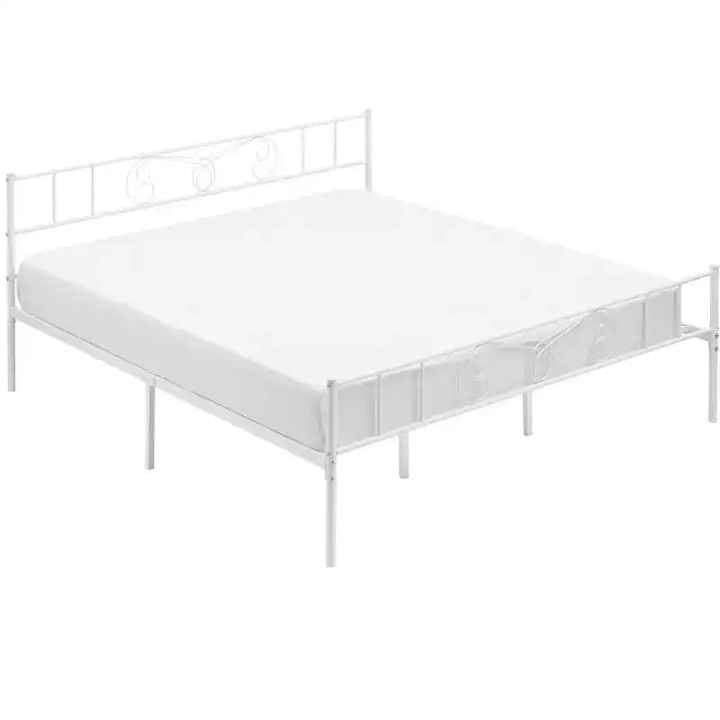 Telaio del letto a piattaforma con testiera e pediera, base per materasso senza bisogno di rete, antirumore, montaggio semplice