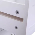 Karl Home Comodini a 2 cassetti in MDF bianco, larghi 40 cm