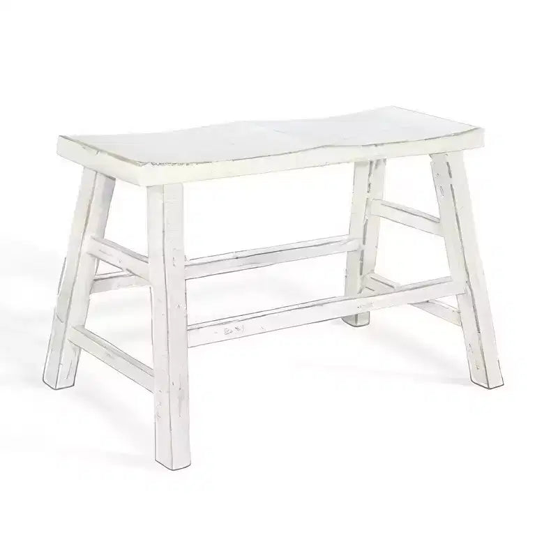 Panca Royal Hampton da 33" ad altezza bancone | Gambe a cavalletto con poggiapiedi | Legno di mogano