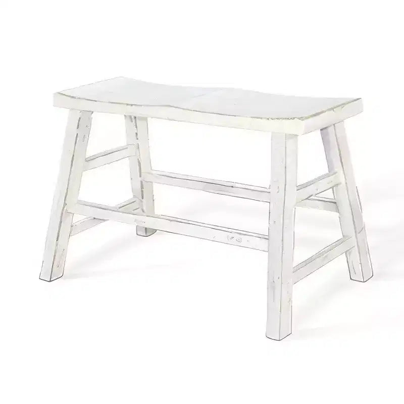Panca Royal Hampton da 33" ad altezza bancone | Gambe a cavalletto con poggiapiedi | Legno di mogano