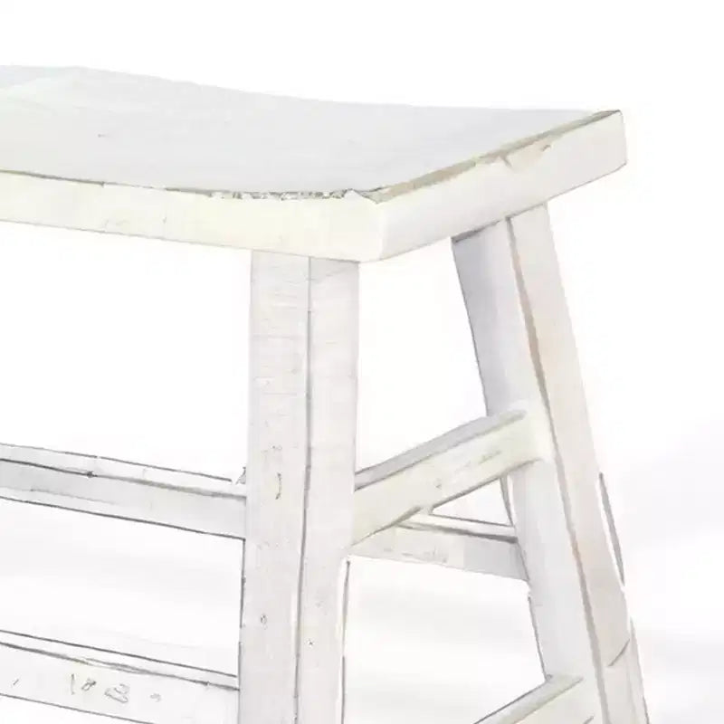 Panca Royal Hampton da 33" ad altezza bancone | Gambe a cavalletto con poggiapiedi | Legno di mogano