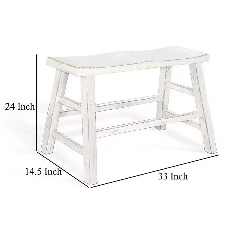 Panca Royal Hampton da 33" ad altezza bancone | Gambe a cavalletto con poggiapiedi | Legno di mogano