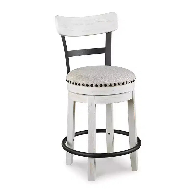 Sgabello da bancone Royal Hampton Swivel 24.5 | Rivetto decorativo | Schienale Curvo
