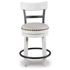 Sgabello da bancone Royal Hampton Swivel 24.5 | Rivetto decorativo | Schienale Curvo