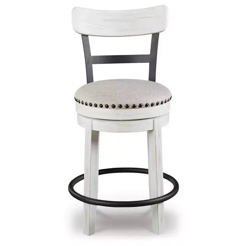 Sgabello da bancone Royal Hampton Swivel 24.5 | Rivetto decorativo | Schienale Curvo