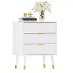 Commode à 4 tiroirs pour chambre à coucher, commode de rangement moderne, unité de rangement avec tiroirs, petite table de chevet cannelée