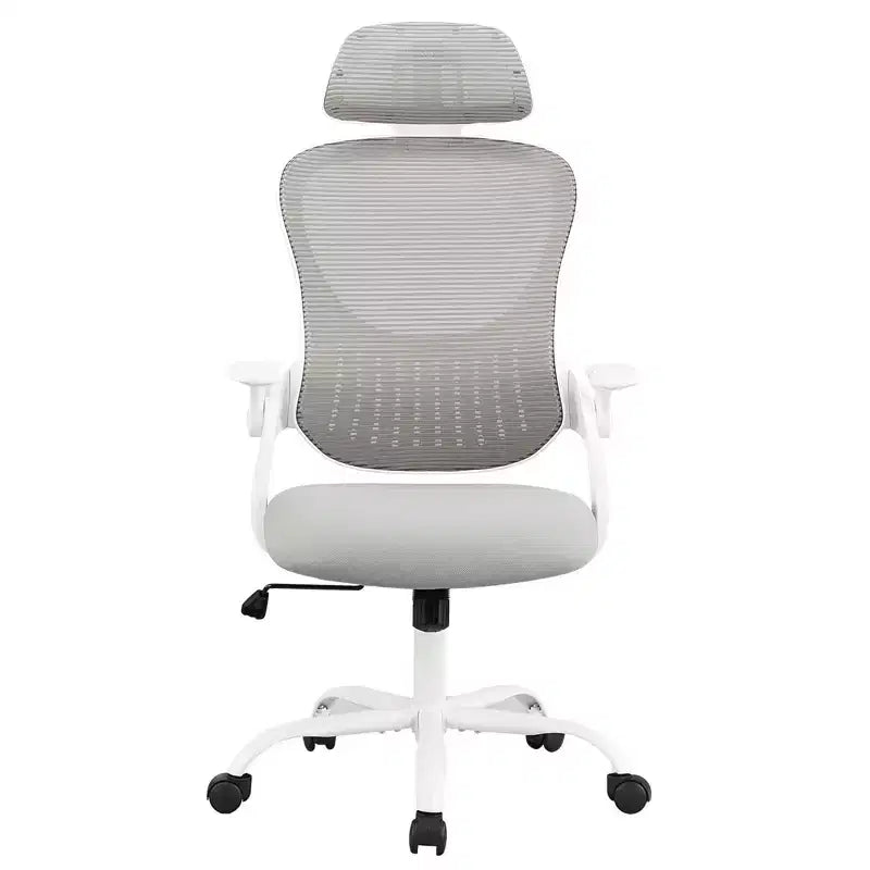 Sedia da ufficio ergonomica MAYEERTY - Schienale alto, ruote, braccioli ribaltabili, regolabile
