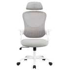 Sedia da ufficio ergonomica MAYEERTY - Schienale alto, ruote, braccioli ribaltabili, regolabile