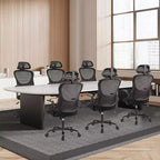 Sedia da ufficio ergonomica MAYEERTY - Schienale alto, ruote, braccioli ribaltabili, regolabile