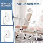 Sedia da ufficio ergonomica MAYEERTY - Schienale alto, ruote, braccioli ribaltabili, regolabile
