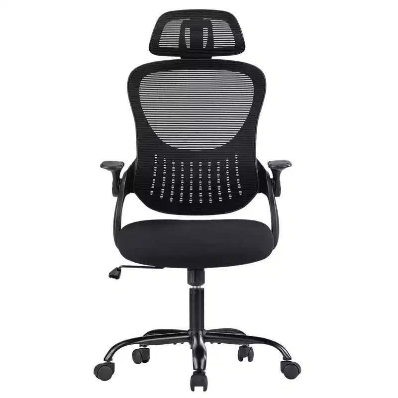 Sedia da ufficio ergonomica MAYEERTY - Schienale alto, ruote, braccioli ribaltabili, regolabile