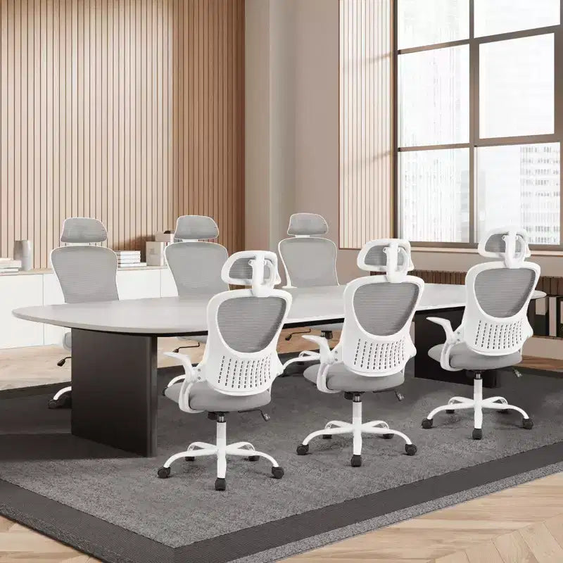 MAYEERTY Ergonomic Task Chair - High Back, Wheels, Flip-Up Armrests, Adjustable