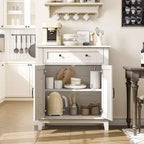 Meuble de rangement de style ferme à 3 étagères réglables (7 hauteurs), organisateur rustique pour cuisine et salle à manger, armoire d'entrée multifonctionnelle