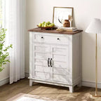 Meuble de rangement de style ferme à 3 étagères réglables (7 hauteurs), organisateur rustique pour cuisine et salle à manger, armoire d'entrée multifonctionnelle