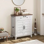 Meuble de rangement de style ferme à 3 étagères réglables (7 hauteurs), organisateur rustique pour cuisine et salle à manger, armoire d'entrée multifonctionnelle