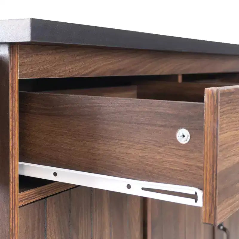 MAYEERTY Îlot de cuisine avec meuble de rangement pour poubelle