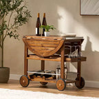 MAYEERTY Îlot de cuisine avec meuble de rangement pour poubelle