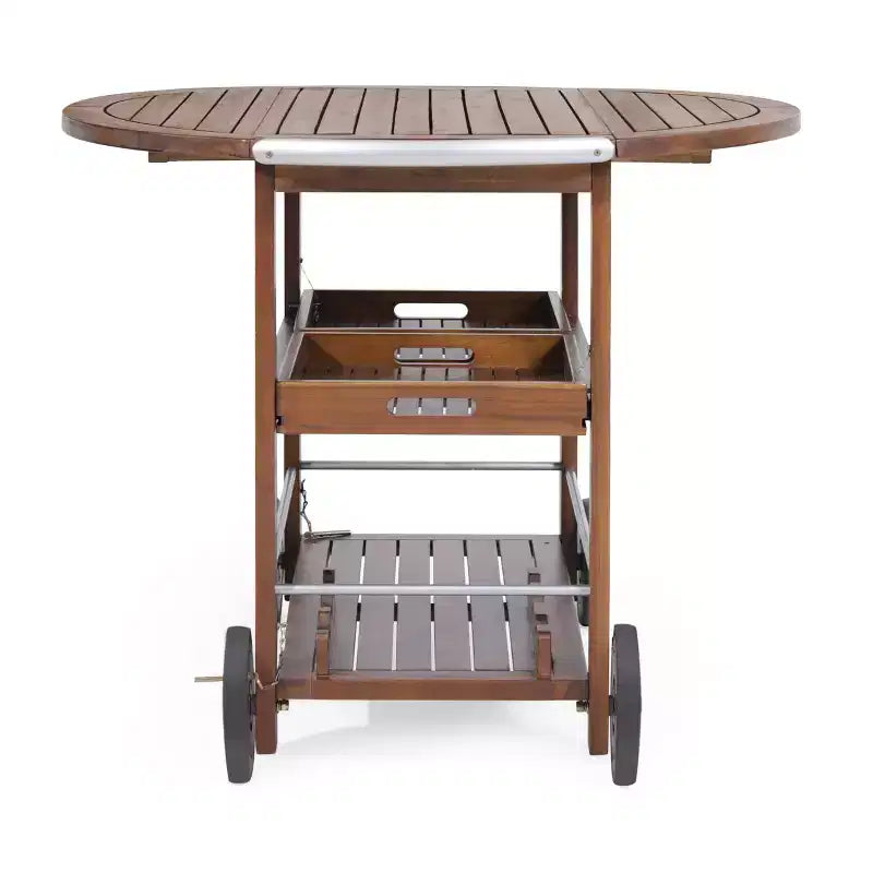 MAYEERTY Îlot de cuisine avec meuble de rangement pour poubelle