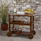MAYEERTY Îlot de cuisine avec meuble de rangement pour poubelle