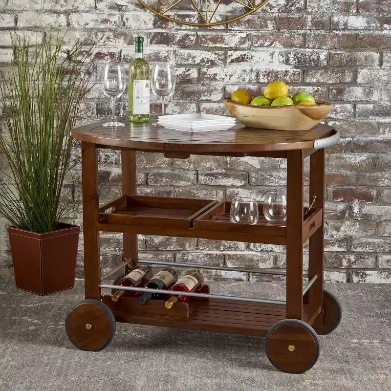 MAYEERTY Îlot de cuisine avec meuble de rangement pour poubelle