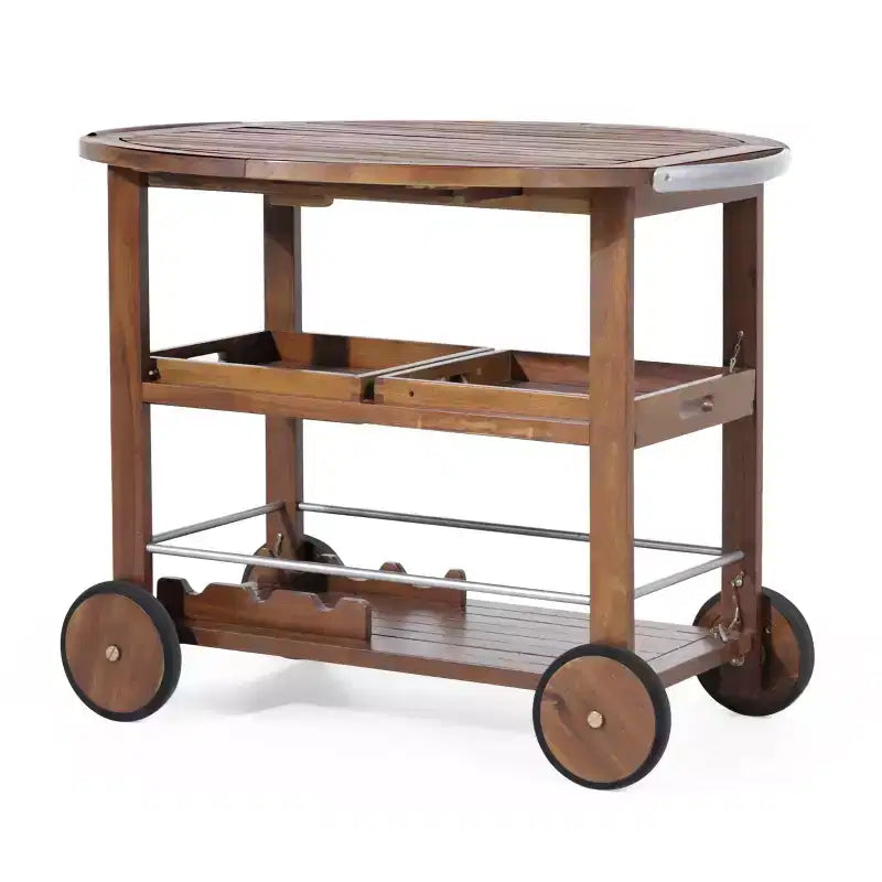 MAYEERTY Îlot de cuisine avec meuble de rangement pour poubelle