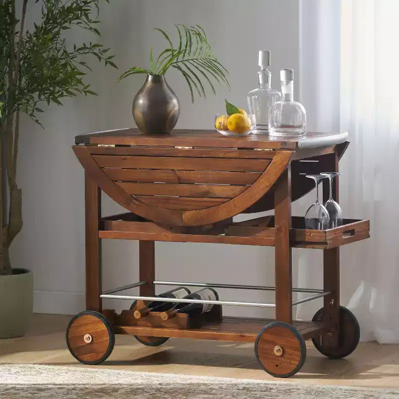 MAYEERTY Îlot de cuisine avec meuble de rangement pour poubelle