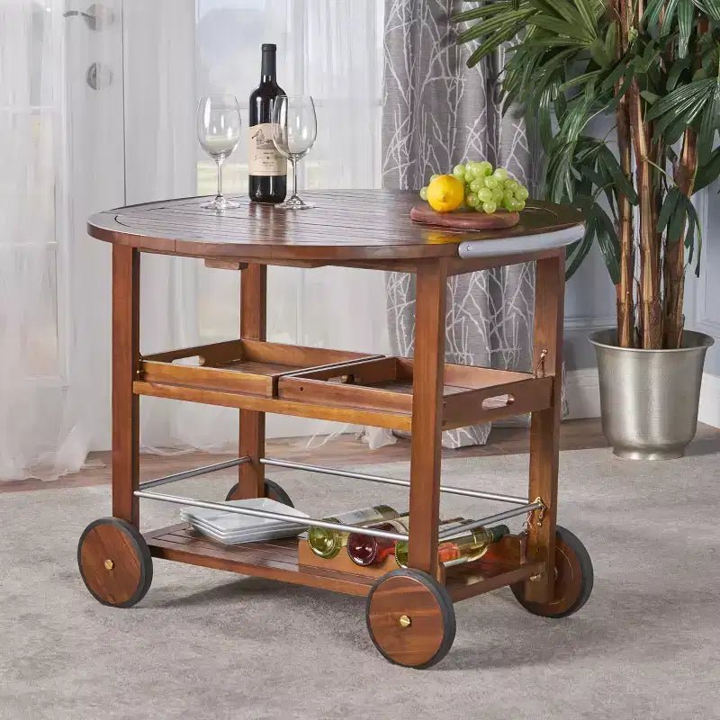 MAYEERTY Îlot de cuisine avec meuble de rangement pour poubelle