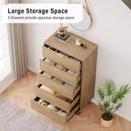 Mobiletto in legno con motivo vintage, cassettiera con cassetti profondi per camera da letto, soggiorno