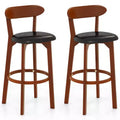 Costway 30.5 Bar Stool Set of 2/4 with Curved Backrest & Footrest Counter Height Stools