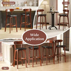 Set di 2/4 sgabelli da bar Costway da 77 cm con schienale curvo e poggiapiedi, altezza bancone