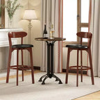 Set di 2/4 sgabelli da bar Costway da 77 cm con schienale curvo e poggiapiedi, altezza bancone
