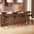 Set di 2/4 sgabelli da bar Costway da 77 cm con schienale curvo e poggiapiedi, altezza bancone