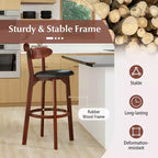 Set di 2/4 sgabelli da bar Costway da 77 cm con schienale curvo e poggiapiedi, altezza bancone
