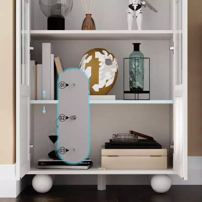 Famapy Libreria Elegante e Versatile - Vetrina per i Tuoi Tesori Letterari e Oggetti Decorativi