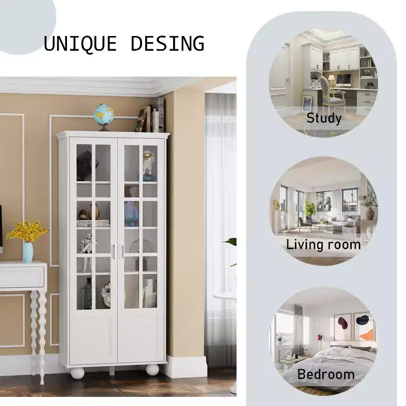 Famapy Libreria Elegante e Versatile - Vetrina per i Tuoi Tesori Letterari e Oggetti Decorativi