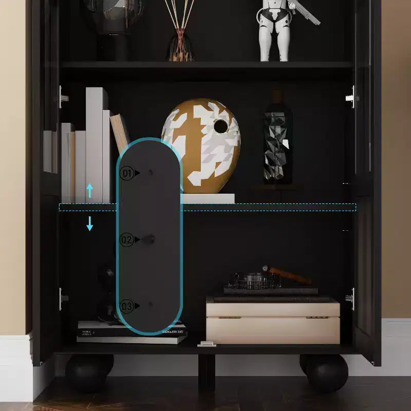 Famapy Libreria Elegante e Versatile - Vetrina per i Tuoi Tesori Letterari e Oggetti Decorativi