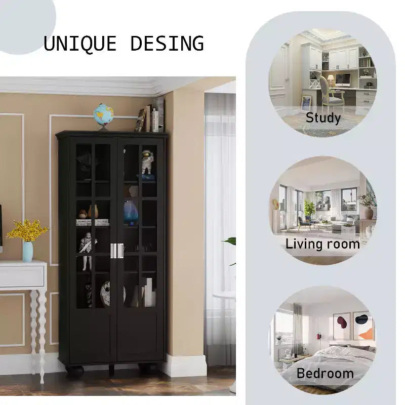 Famapy Libreria Elegante e Versatile - Vetrina per i Tuoi Tesori Letterari e Oggetti Decorativi