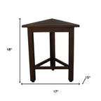 HomeRoots 17 Panchetto angolare per doccia in teak marrone scuro