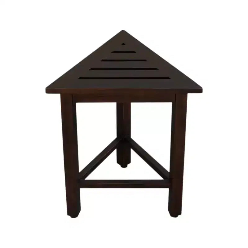 HomeRoots 17 Panchetto angolare per doccia in teak marrone scuro