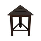 HomeRoots 17 Panchetto angolare per doccia in teak marrone scuro
