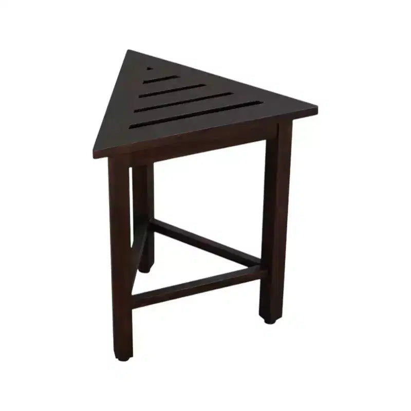 HomeRoots 17 Panchetto angolare per doccia in teak marrone scuro
