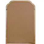 Specchio decorativo MAYEERTY 24 x 36 con cornice in legno massello ad angoli arrotondati per camera da letto, bagno, soggiorno, legno naturale