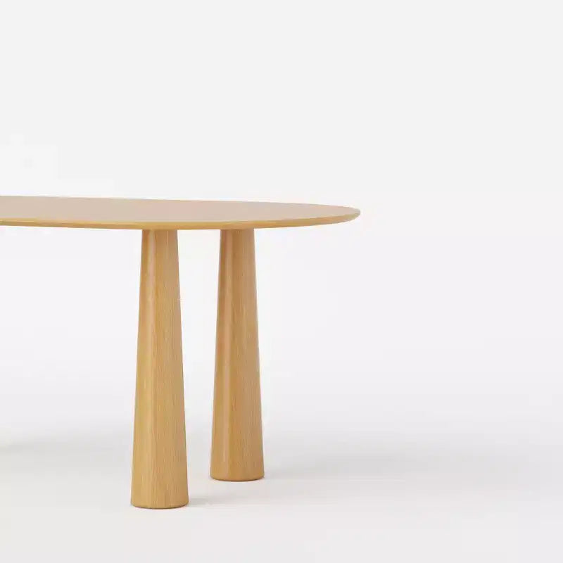 Dovelina 67 Table à manger ovale en bois à 4 pieds Table de cuisine moderne pour 6 personnes