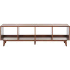 Cricket 4 Open Shelf Media Stand - MED5016 - Natural Acacia - Safavieh