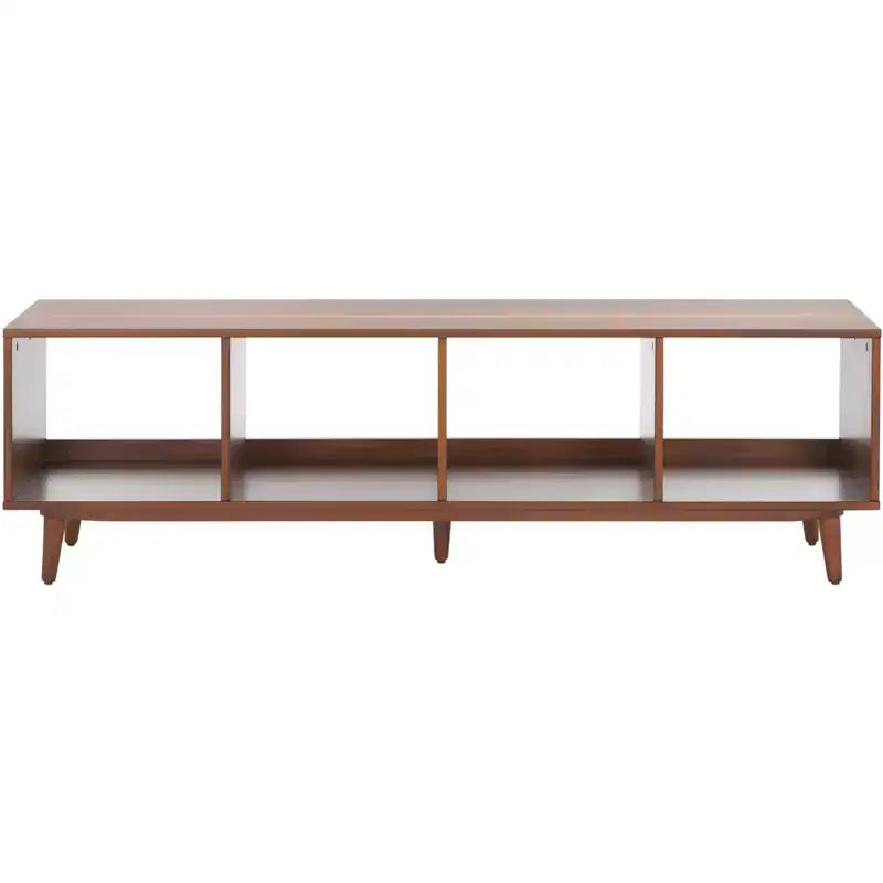 Cricket 4 Open Shelf Media Stand - MED5016 - Natural Acacia - Safavieh